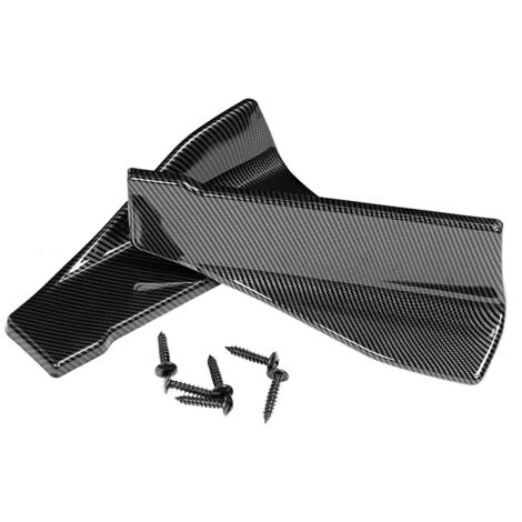 [Autozubehör] + [Markenlos] + [Set] + [2 x 35 cm Seitenschweller und Frontspoiler in Carbonfaser-Optik]