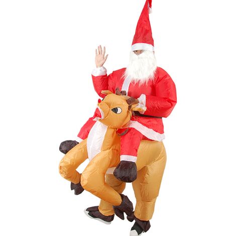 Autre décoration pour Noël,Déguisements de rennes, costumes gonflables de cerfs et de pères Noël, costumes de Noël