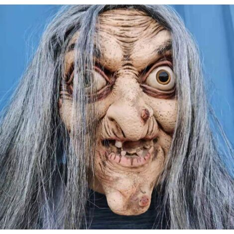 Autre décoration pour Noël，Masque d'Halloween effrayant，Masque de sorcière，pour maison hantée - Accessoire de déguisement de zombie sanglanté