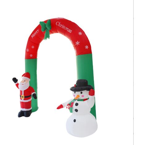 Autre décoration pour Noël,Père Noël et bonhomme de neige gonflables, accessoires gonflables à LED, arche de Noël, 240CM