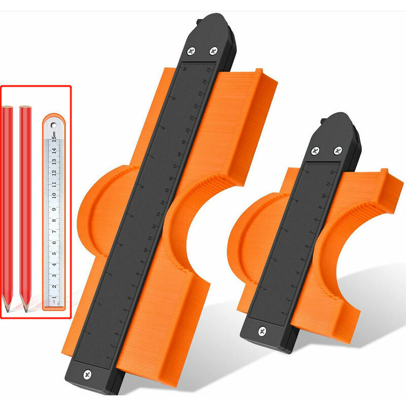 Autre outil du menuisier Jauge de Contour Verrouillable, 1pcs 25cm et 12cm Copieur de Profil Contours Outils Menuiserie Bricolage Carrelage ou