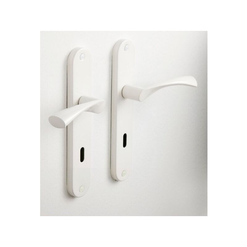 AUTRES 2 poignées de porte Anais entrée de clé CHAINEY, acier entraxe 195 mm Voir les détails du produit