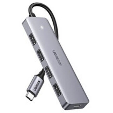 Autres accessoires informatiques Ugreen 4 Port USB3.0 Hub with USB C Gris