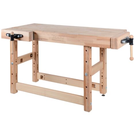 AUTRES Banc de travail charges lourdes 1500 mm - Hauteur 1100 mm - Plateau hêtre 120 mm