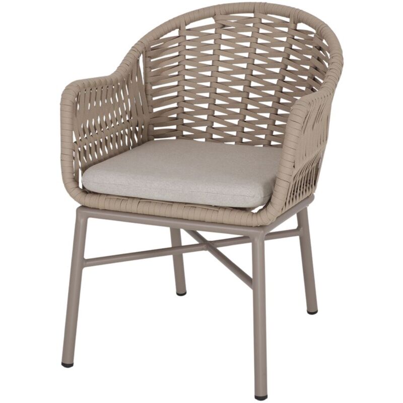 AUTRES Chaise en métal et corde avec un style méditerranéen - modèle 047 - beige