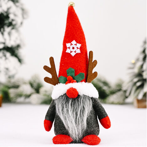Autres décorations de Noël, ornements de gnomes de Noël, gnomes du Père Noël, décorations de Noël, ornements du père Noël, poupées en peluche（poupée en bois pour hommes）