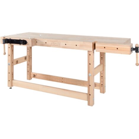 AUTRES Établi menuiserie 2000 mm - Plateau hêtre 120 mm - Étau longitudinal Bench13