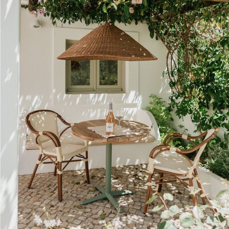 AUTRES Table bistrot en teck - modèle 095 - 80 cm