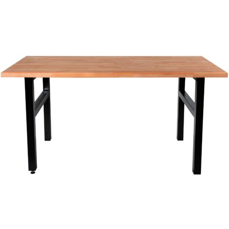 AUTRES Table de travail Hobby 1500 mm - Établi bois hêtre massif et pieds acier