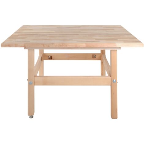 AUTRES Table de travail scolaire 1500 x 1200 - Plateau hêtre massif 40 mm