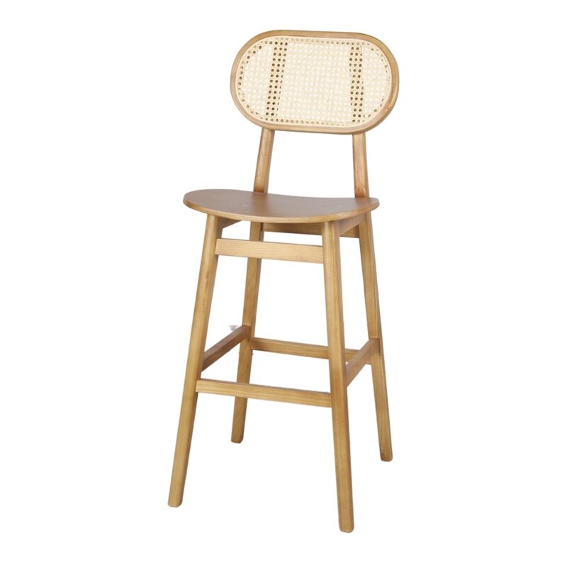 AUTRES Tabouret haut en bois avec un style bistrot - modèle 068 - naturel