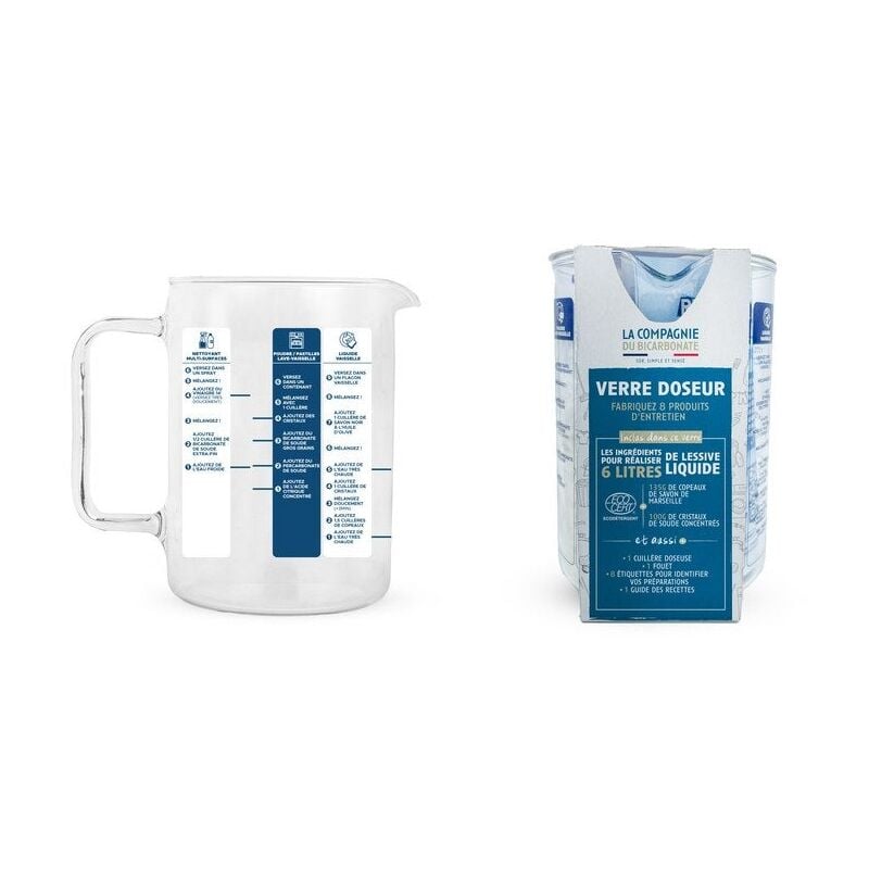 AUTRES Verre doseur kit 6l lessive à faire soi-même COMPAGNIE DU BICARBONATE écodétergent