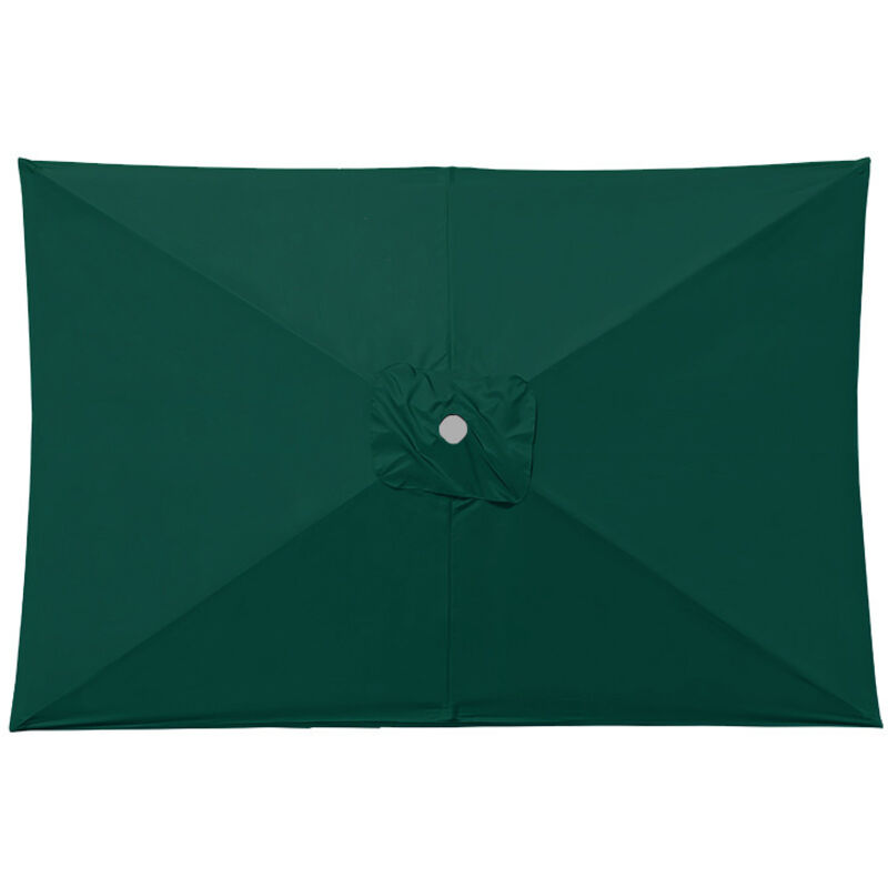 AUTRUCKER Bâche de rechange pour parasol et toile de rechange imperméable, idéale pour les terrasses et les jardins, vert foncé, 2 x 3 mètres