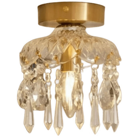 AUTRUCKER Lampada a sospensione moderna regolabile in ottone vintage e vetro per corridoio, veranda,cucina,camera da letto,bar,sala da pranzo- Luce calda