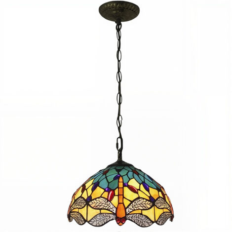 AUTRUCKER Lampadario retrò europeo di lusso da 30 cm, lampada da soggiorno, ristorante, sala da pranzo, caffetteria, bar, lampada da bar artistica e creativa in vetro.