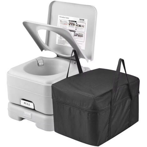 AUTRUCKER Toilettes portables de camping de 3,2 gallons avec système de pressurisation par bouton-poussoir, pot, toilettes portables étanches et inodores
