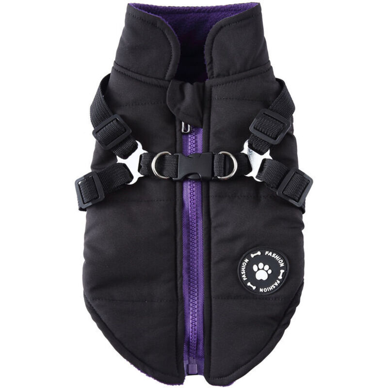 Autumn and winter dog clothes, warm waterproof cotton padded pet clothes (S)