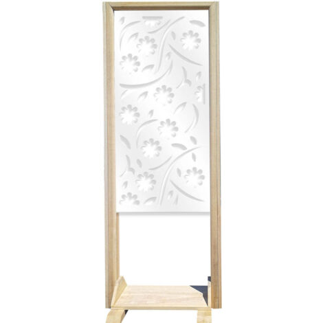 AUTUMN - Separè - Paravento modulabile - 70x190cm - in Legno e PVC - Colore: bianco