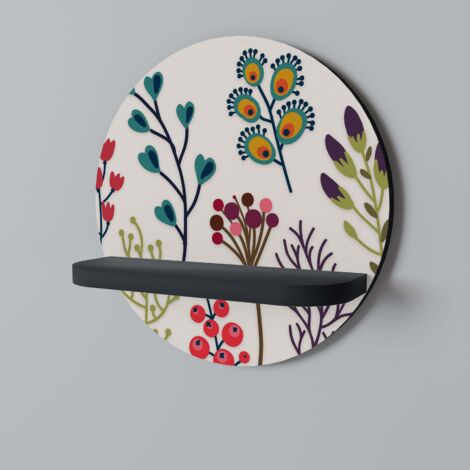 AUTUMN SUNDRIES Rundes Regal Schwarz