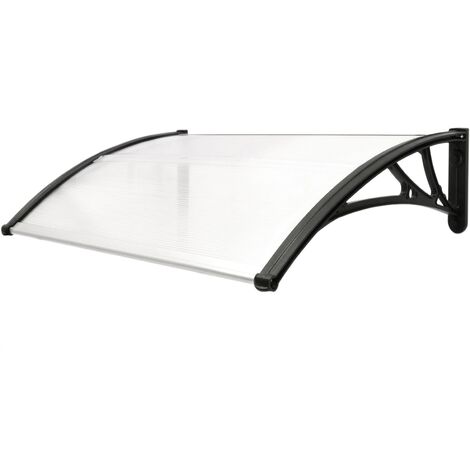 Auvent 100 x 60 cm pour portes et fenêtres en noir