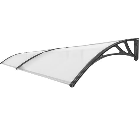 Auvent 300x100cm pour portes et fenêtres de couleur noire