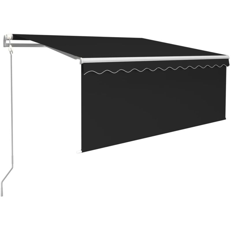 vidaXL Auvent automatique capteur de vent et LED 3x2,5 m Anthracite