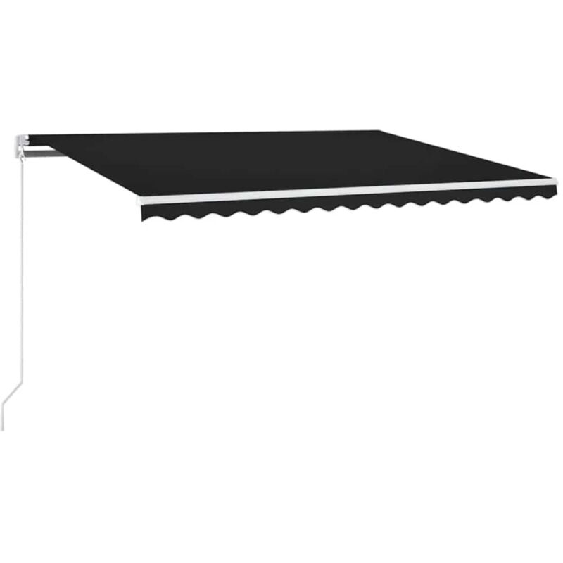 Auvent automatique et capteur de vent/LED 450x300 cm Anthracite