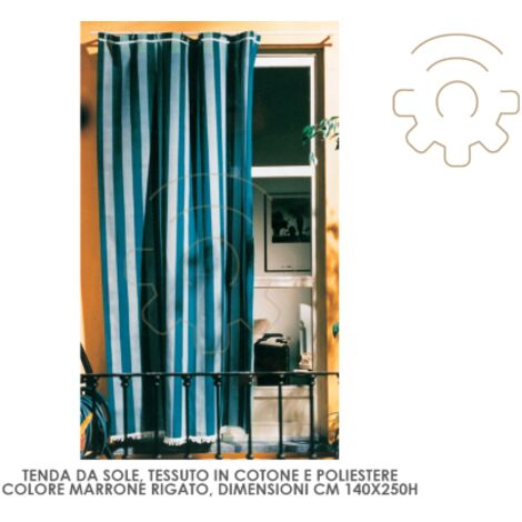 auvent coton polyester cm 140x250h MARRON RAYA moustiquaire externe