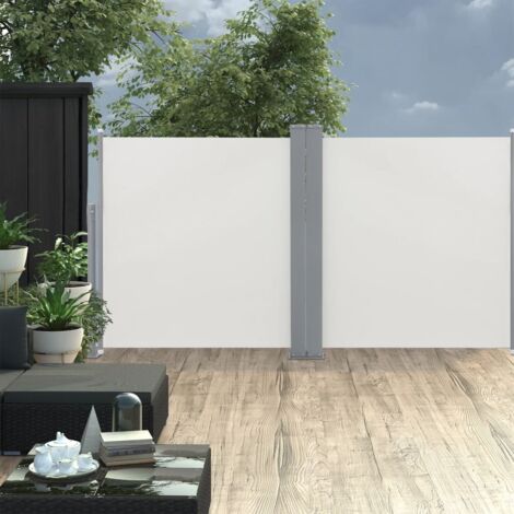 Auvent de Balcon Anti-Soleil - latéral rétractable - Auvent de jardin terrasse bistro - Crème 120 x 600 cm Chic-917781