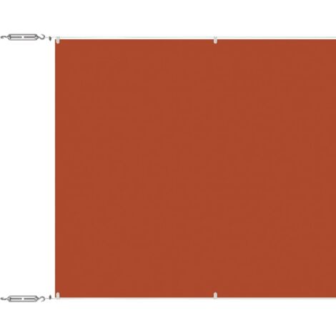 Auvent de Balcon Anti-Soleil - vertical - Auvent de jardin terrasse bistro - Terre cuite 100x1200 cm Tissu oxford Chic-401436
