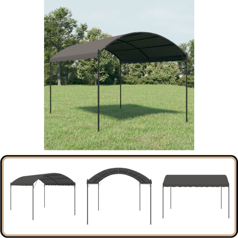 Vidaxl - Auvent de parasol 3 x 4 m Anthracite - Chapiteau - Auvent - Abri Solaire - Jardin - Terrasse