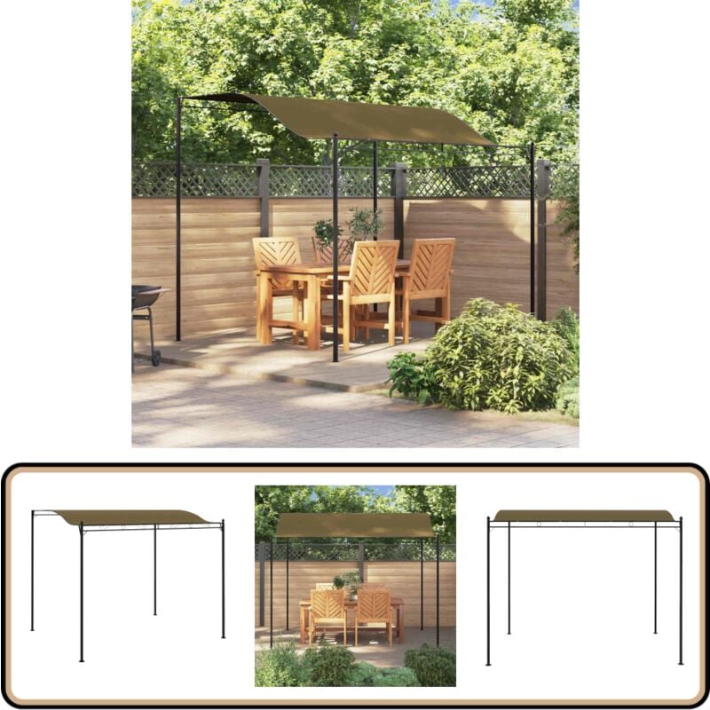 Vidaxl - Auvent de parasol 3x2,4 m Taupe 180 g/m² - Abri Extérieur - Auvent Terrasse - Abri Jardin - Chapiteau Pliable - Parasol Géant
