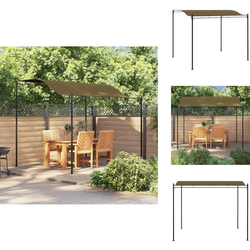 Vidaxl - Auvent de parasol 3x2,4 m Taupe 180 g/m² - Abri Extérieur - Auvent Terrasse - Abri Jardin - Chapiteau Pliable - Parasol Géant