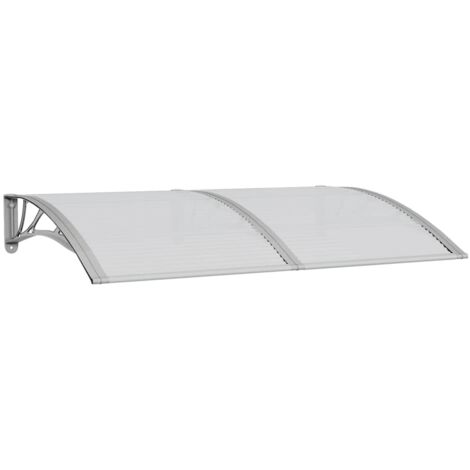 Auvent de porte Gris 150x100 cm Polycarbonate