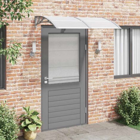 Auvent de porte Gris 150x100 cm Polycarbonate vidaXL