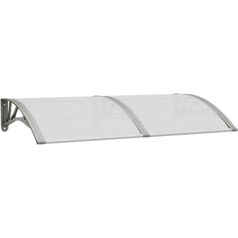 Auvent de porte Gris 150x75 cm Polycarbonate