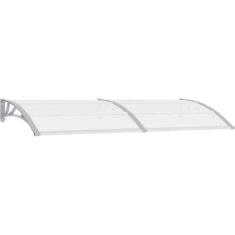 Auvent de porte Gris 240x100 cm Polycarbonate