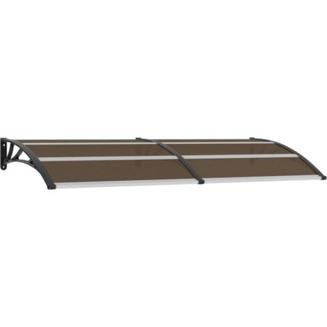 Auvent de porte, Marquise auvent de porte, Abri banne entrée protection Noir 240x100 cm PC LKOWF41537