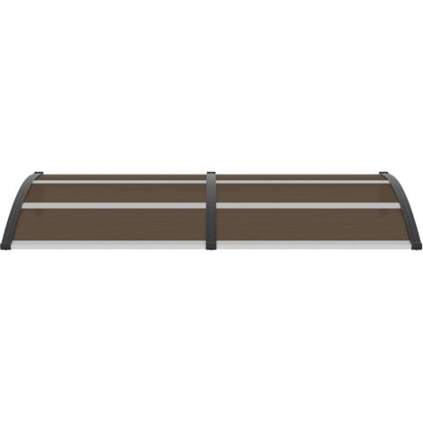Auvent de porte Marquise de porte  Noir 200 x 100 cm PC 91119