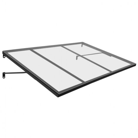 Auvent de porte marquise d'entrée JOSY noir 90 x 140 CM verrière - Noir