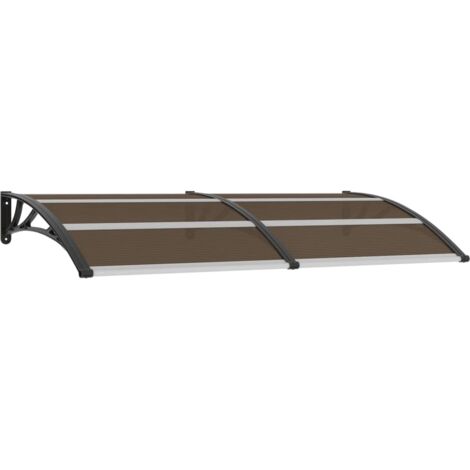 Auvent de porte Marquise d'entrée - Store Banne Noir 200 x 100 cm PC BV903769