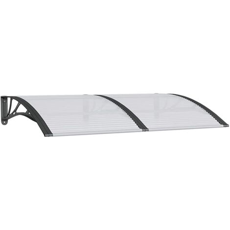 Auvent de porte Noir 150x100 cm Polycarbonate