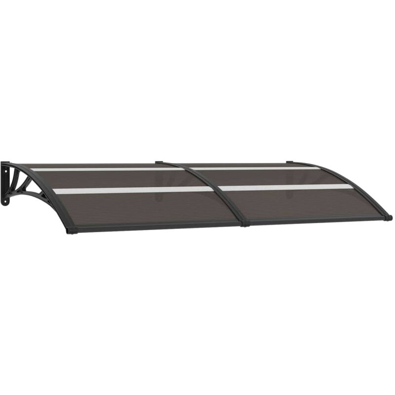 Auvent de porte Noir 200x80 cm PC