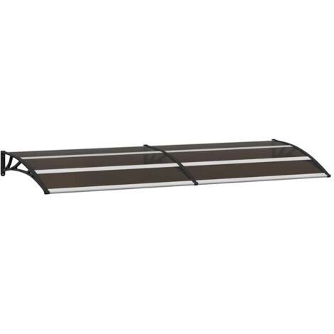 Auvent de porte Noir 240x75 cm PC