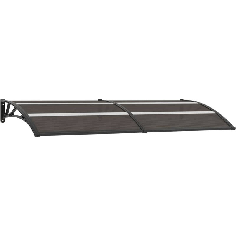 Auvent de porte Noir 240x80 cm PC