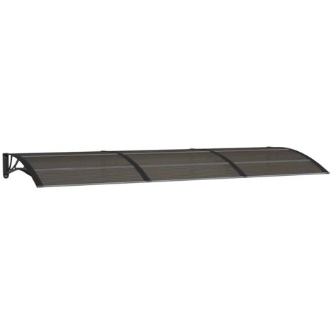 Auvent de porte Noir 300x100 cm Polycarbonate
