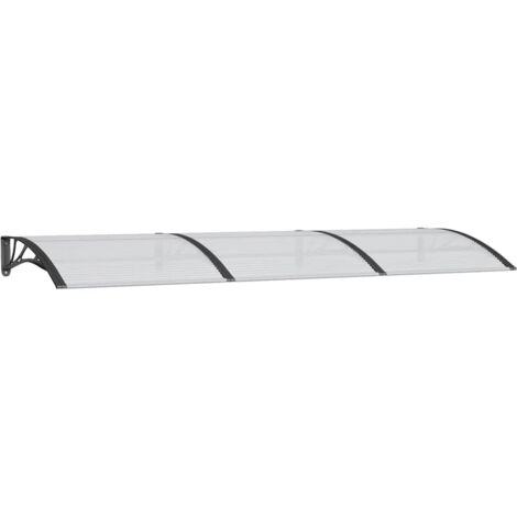 Auvent de porte Noir 300x100 cm Polycarbonate