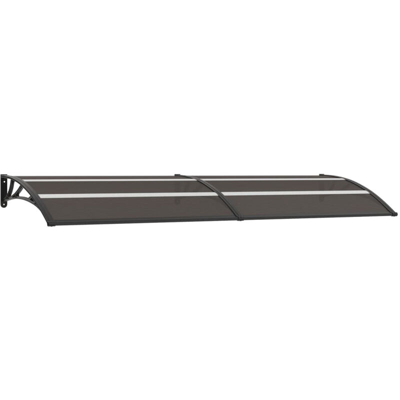 Auvent de porte Noir 300x80 cm PC