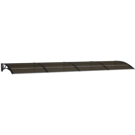 Auvent de porte noir 400 x 100 cm en polycarbonate