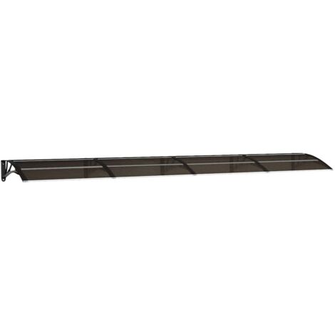 Auvent de porte Noir 400x75 cm Polycarbonate